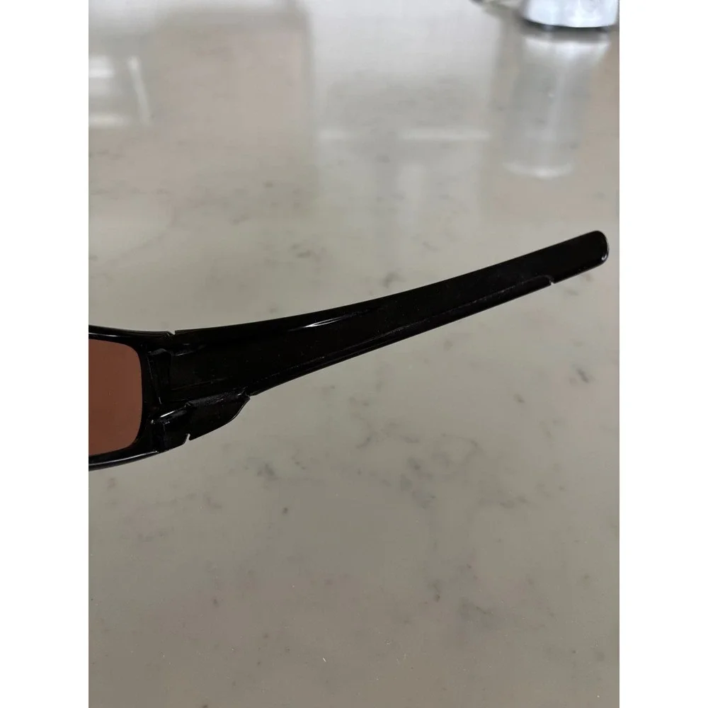 Oakley Sunglasses Polished Black Frame Rose Lens Wrap‎ Sport Mens